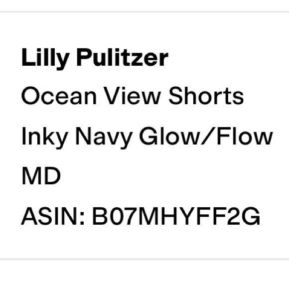 Lilly Pulitzer Oceanview Shorts Inky Navy Glow/Flow - Picture 5 of 5